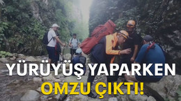 Yürüyüş yaparken omzu çıktı!